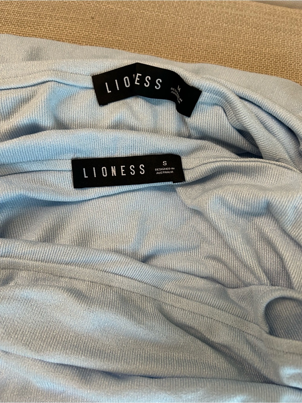 BEST Lioness Field Of Dreams Knit Maxi Dress Gown Soft Blue Small Medium - Picture 7 of 9